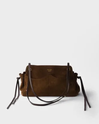 Μεγάλη τσάντα tote Prada από σουέτ