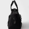 Μεγάλη τσάντα tote Prada Route από καμβά και δέρμα