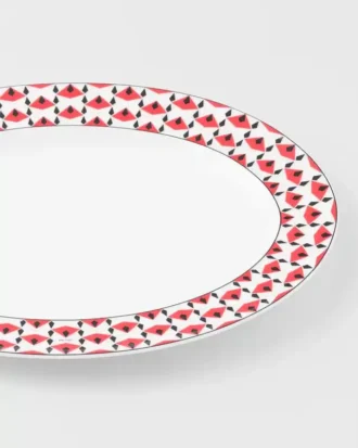 Μεγάλο πιάτο σερβιρίσματος από πορσελάνη – Vienna Red