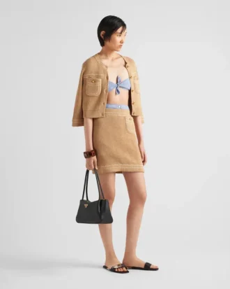 Μεσαίου μεγέθους δερμάτινη τσάντα ώμου Prada Darling