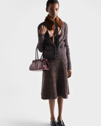 Μεσαίου μεγέθους δερμάτινη τσάντα Prada Bonnie