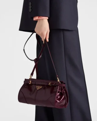 Μικρή δερμάτινη τσάντα ώμου Prada Bonnie