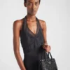 Μικρή σατινέ τσάντα Prada Galleria με κρύσταλλα Μικρή σατινέ τσάντα Prada Galleria με κρύσταλλα