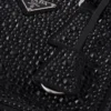 Μικρή σατινέ τσάντα Prada Galleria με κρύσταλλα Μικρή σατινέ τσάντα Prada Galleria με κρύσταλλα