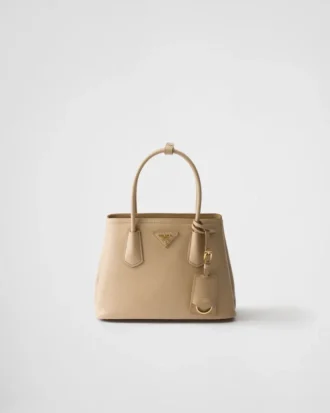 Μικρή τσάντα Prada Double από δέρμα Saffiano