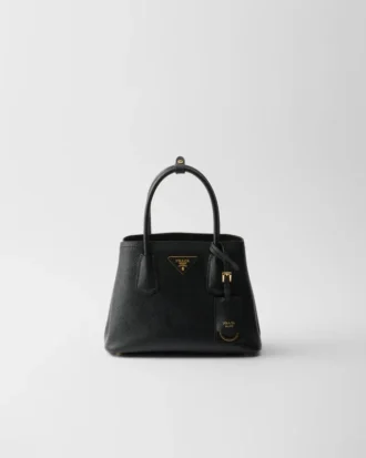 Μικρή τσάντα Prada Double από δέρμα Saffiano