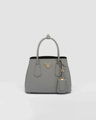 Μικρή τσάντα Prada Double από δέρμα Saffiano