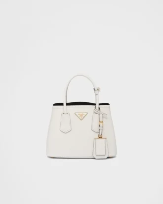 Μικρή τσάντα Prada Double από δέρμα Saffiano