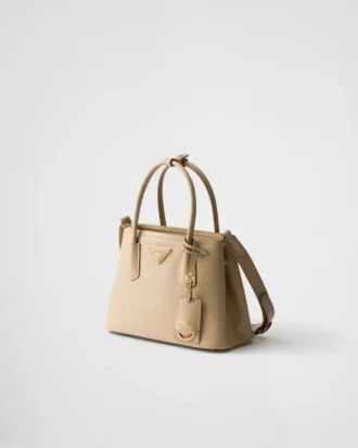 Μικρή τσάντα Prada Double από δέρμα Saffiano