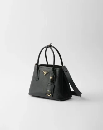 Μικρή τσάντα Prada Double από δέρμα Saffiano