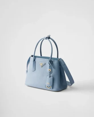 Μικρή τσάντα Prada Double από δέρμα Saffiano