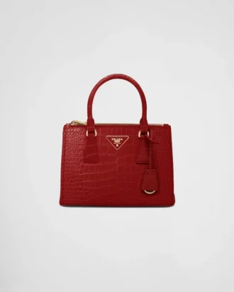 Μικρή τσάντα Prada Galleria από δέρμα κροκοδείλου