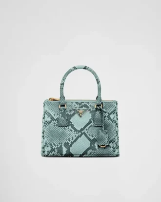 Μικρή τσάντα Prada Galleria από δέρμα πύθωνα