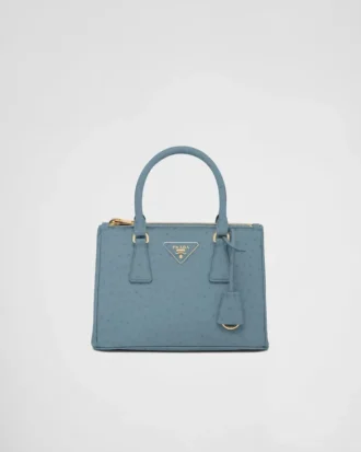 Μικρή τσάντα Prada Galleria από δέρμα στρουθοκαμήλου