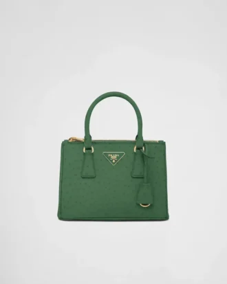 Μικρή τσάντα Prada Galleria από δέρμα στρουθοκαμήλου