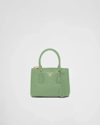 Μικρή τσάντα Prada Galleria από δέρμα στρουθοκαμήλου