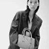 Μικρή τσάντα Prada Galleria από δέρμα στρουθοκαμήλου