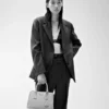 Μικρή τσάντα Prada Galleria από δέρμα στρουθοκαμήλου