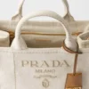 Μικρή τσάντα Prada Jardiniare από μείγμα λινού Μικρή τσάντα Prada Jardiniare από μείγμα λινού