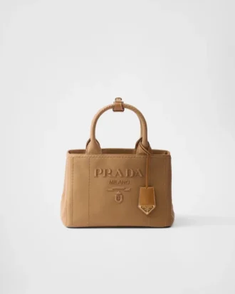 Μικρή τσάντα Prada Jardiniare από βαμβακερό καμβά