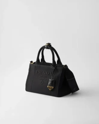 Μικρή τσάντα Prada Jardiniare από βαμβακερό καμβά