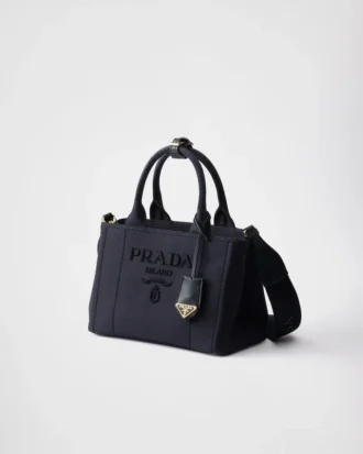 Μικρή τσάντα Prada Jardiniare από βαμβακερό καμβά