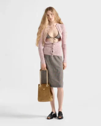 Μικρή τσάντα Prada Mariner από σουέτ