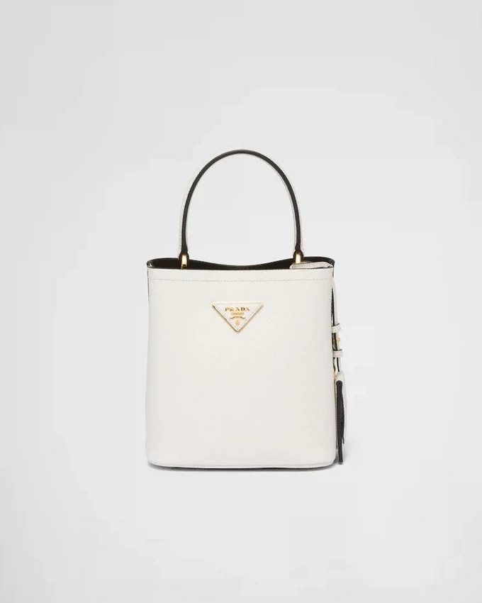 Μικρή τσάντα Prada Panier από δέρμα Saffiano Μικρή τσάντα Prada Panier από δέρμα Saffiano