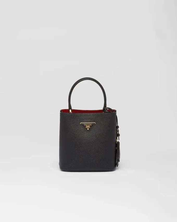 Μικρή τσάντα Prada Panier από δέρμα Saffiano Μικρή τσάντα Prada Panier από δέρμα Saffiano