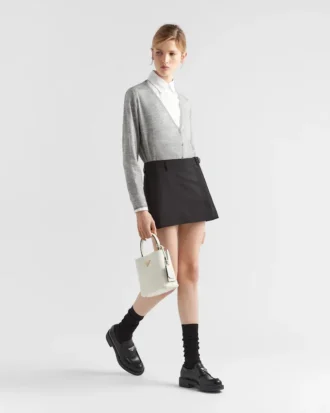 Μικρή τσάντα Prada Panier από δέρμα Saffiano Μικρή τσάντα Prada Panier από δέρμα Saffiano