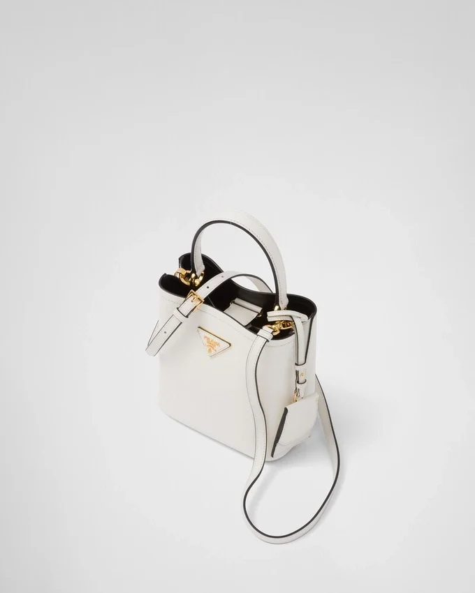 Μικρή τσάντα Prada Panier από δέρμα Saffiano Μικρή τσάντα Prada Panier από δέρμα Saffiano