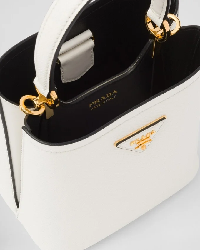 Μικρή τσάντα Prada Panier από δέρμα Saffiano Μικρή τσάντα Prada Panier από δέρμα Saffiano