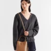 Μικρή τσάντα Prada Panier από δέρμα Saffiano Μικρή τσάντα Prada Panier από δέρμα Saffiano