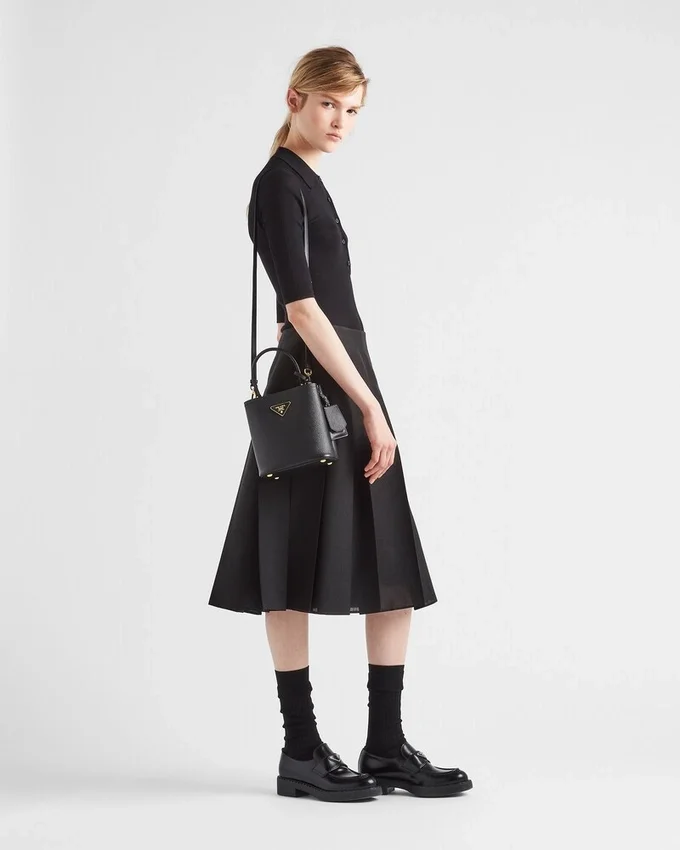 Μικρή τσάντα Prada Panier από δέρμα Saffiano Μικρή τσάντα Prada Panier από δέρμα Saffiano