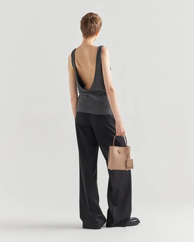 Μικρή τσάντα Prada Panier από δέρμα Saffiano Μικρή τσάντα Prada Panier από δέρμα Saffiano
