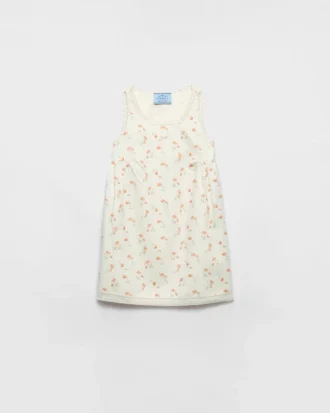 Μίνι φόρεμα από λινό με floral print Μίνι φόρεμα από λινό με floral print