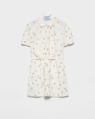 Μίνι φόρεμα από ποπλίν με floral print Μίνι φόρεμα από ποπλίν με floral print