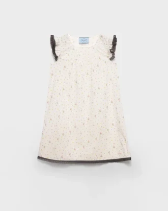 Μίνι φόρεμα από βαμβακερό μπατίστ με floral print Μίνι φόρεμα από βαμβακερό μπατίστ με floral print