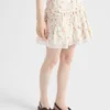 Μίνι φούστα από λινό με floral print Μίνι φούστα από λινό με floral print