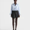 Μίνι φούστα από μάλλινο ύφασμα Gingham Check Moulina Μίνι φούστα από μάλλινο ύφασμα Gingham Check Moulina