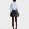 Μίνι φούστα από μάλλινο ύφασμα Gingham Check Moulina Μίνι φούστα από μάλλινο ύφασμα Gingham Check Moulina