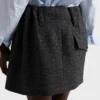 Μίνι φούστα από μάλλινο ύφασμα Gingham Check Moulina Μίνι φούστα από μάλλινο ύφασμα Gingham Check Moulina