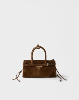 Μίνι τσάντα Prada Bonnie από σουέτ