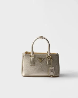 Μίνι τσάντα Prada Galleria από δέρμα Saffiano με γυαλιστερή επιφάνεια