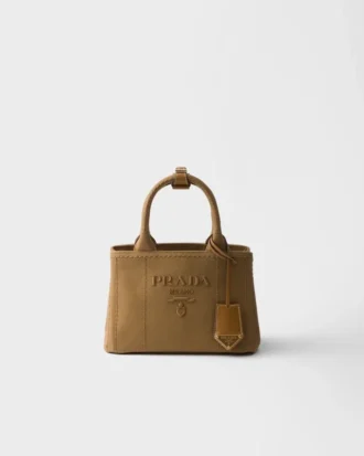 Μίνι τσάντα Prada Jardiniare από βαμβακερό καμβά