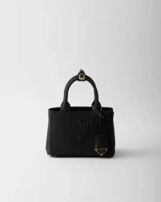Μίνι τσάντα Prada Jardiniare από βαμβακερό καμβά