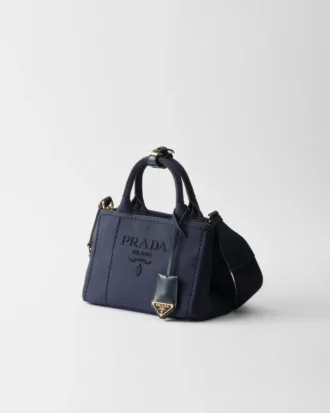 Μίνι τσάντα Prada Jardiniare από βαμβακερό καμβά