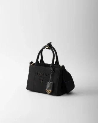 Μίνι τσάντα Prada Jardiniare από βαμβακερό καμβά