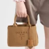 Μίνι τσάντα Prada Jardiniare από βαμβακερό καμβά Μίνι τσάντα Prada Jardiniare από βαμβακερό καμβά