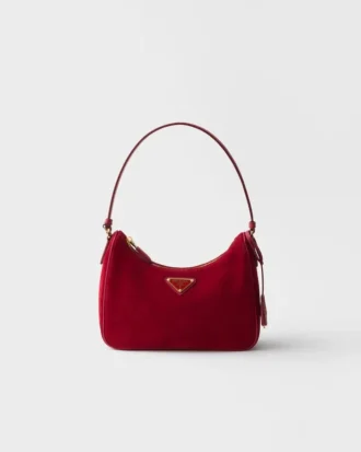 Μίνι τσάντα Prada Re-Edition 2005 από σουέτ